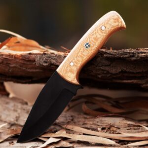 Custom handmade High Carbon Steel Black Coded Hunting Skinner knife, camping knife, Survival knife, Full tang knife,
